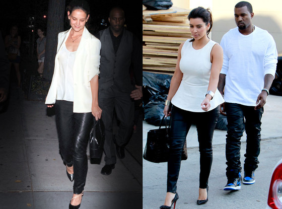 Katie Holmes, Kim Kardashian, Kanye West Katie Holmes, Kim Kardashian, Kanye West